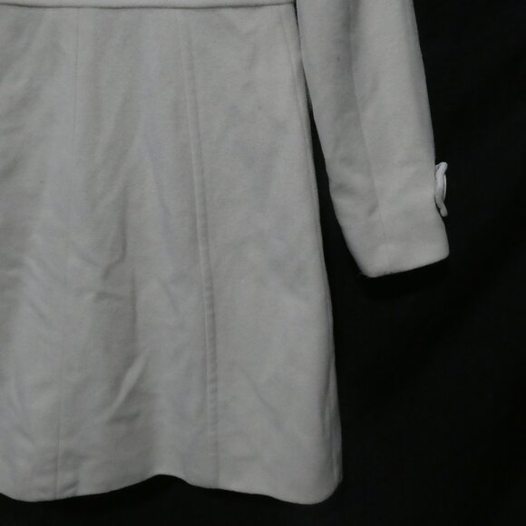 KENNETH COLE REACTION | size 6 | Ivory Button-Up Coat | Slashed Front Pockets - Picture 16 of 16